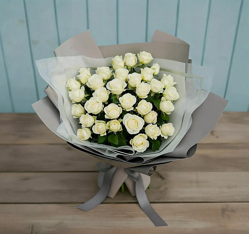 Букет Белоснежная нежность в Тимошкино
