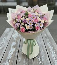 Букет цветов из:  Розы и Хризантемы в Тимошкино