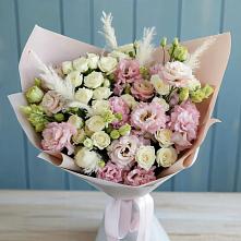 Букет цветов из:  Альстромерии и Розы в Тимошкино